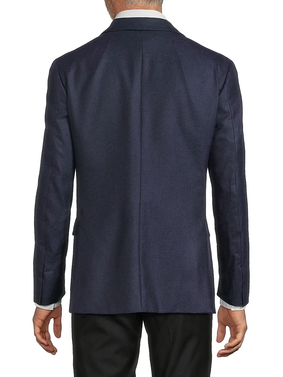 Canali Men's Solid Silk-Cashmere Sport Coat | Thumbnail 5 Canali Men's Solid Silk-Cashmere Sport Coat | Thumbnail 5