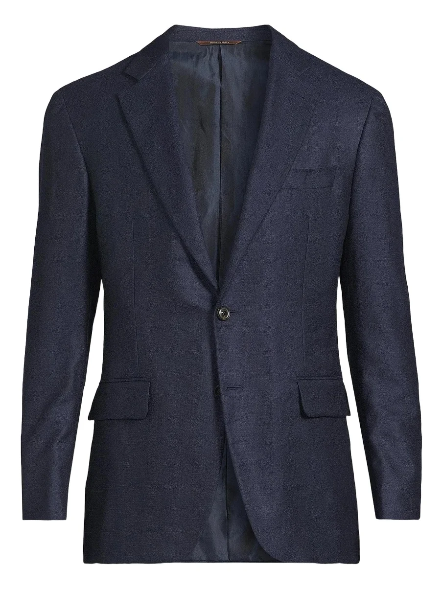 Men's Solid Silk-Cashmere Sport Coat
