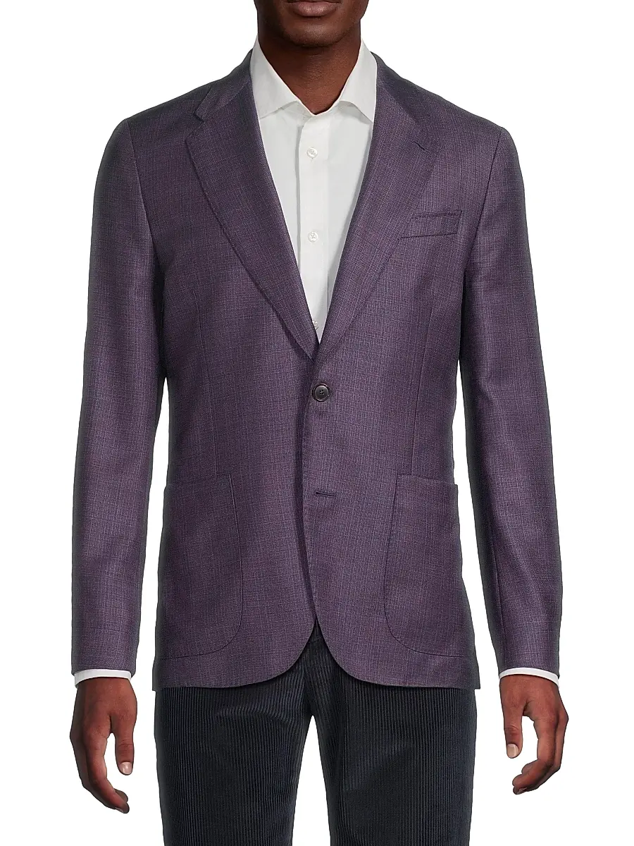 Paul Smith Men's Tribute to Photography Wool Two-Button Jacket | Thumbnail 3 Paul Smith Men's Tribute to Photography Wool Two-Button Jacket | Thumbnail 3