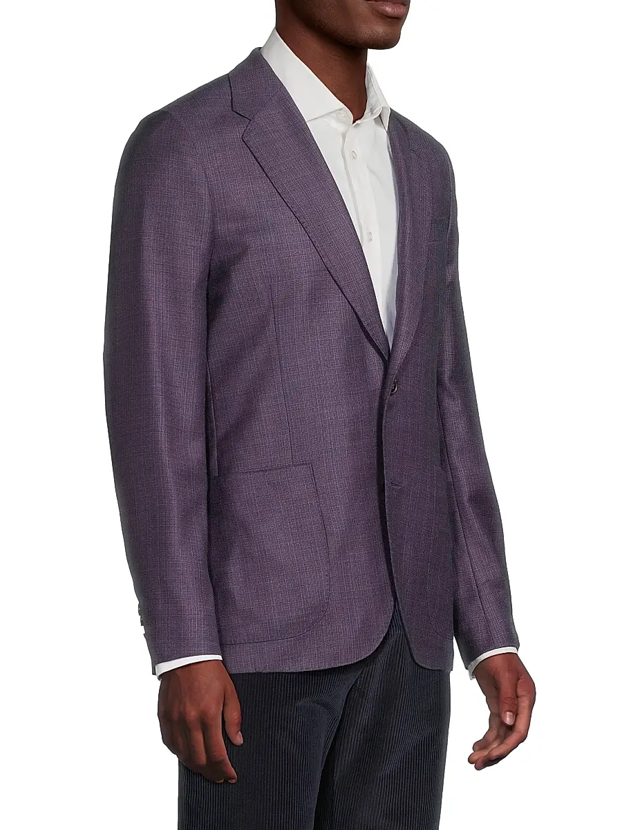 Paul Smith Men's Tribute to Photography Wool Two-Button Jacket | Thumbnail 4 Paul Smith Men's Tribute to Photography Wool Two-Button Jacket | Thumbnail 4