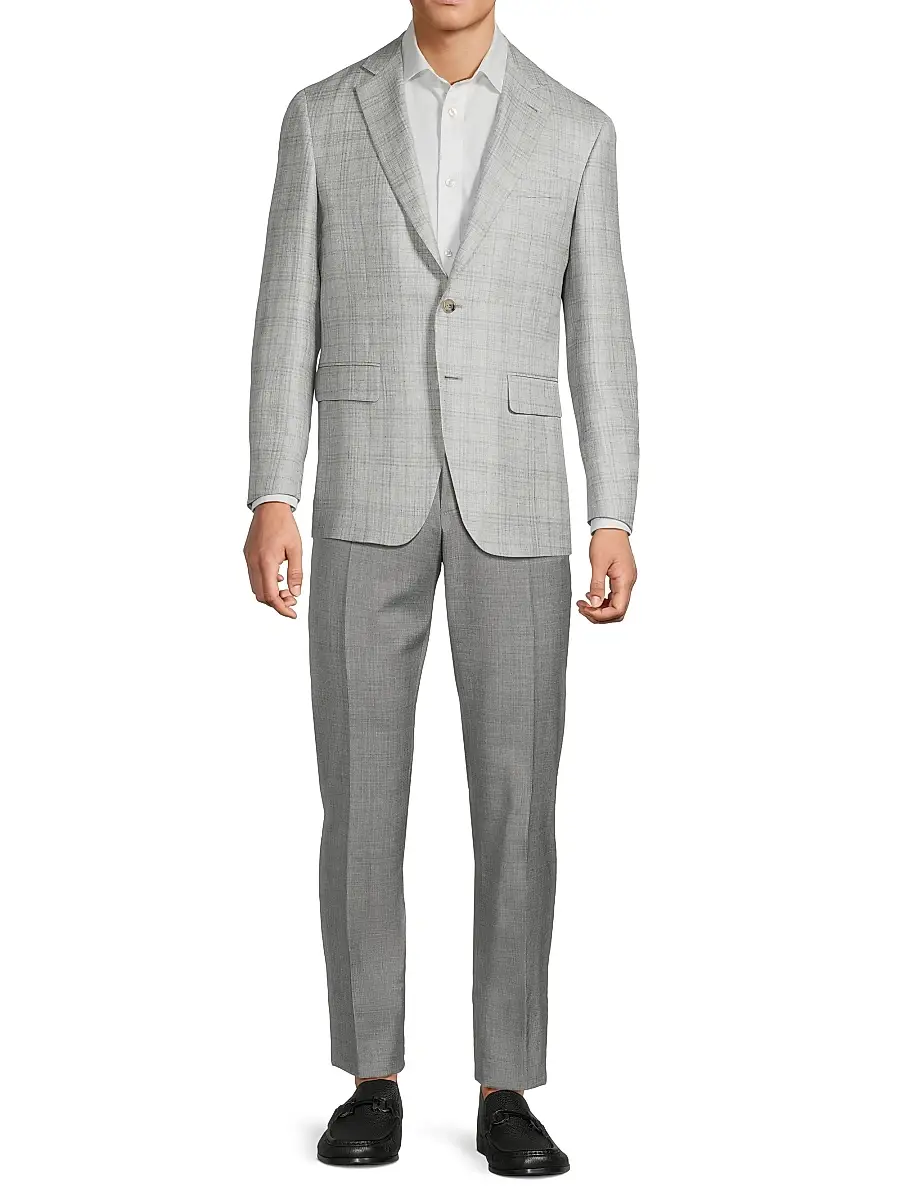 Canali Men's Scratch Wool-Silk-Linen Sportcoat | Thumbnail 2 Canali Men's Scratch Wool-Silk-Linen Sportcoat | Thumbnail 2