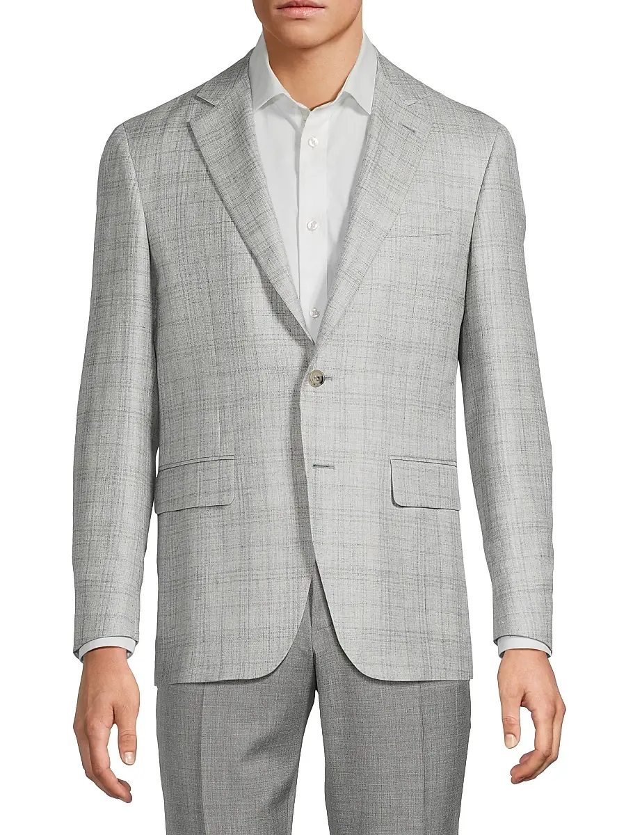 Canali Men's Scratch Wool-Silk-Linen Sportcoat | Thumbnail 3 Canali Men's Scratch Wool-Silk-Linen Sportcoat | Thumbnail 3