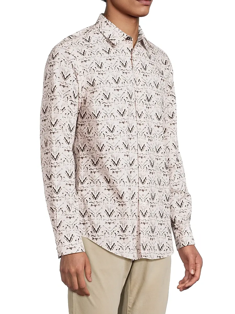 Paul Smith Men's Printed Regular Fit Shirt | Thumbnail 4 Paul Smith Men's Printed Regular Fit Shirt | Thumbnail 4