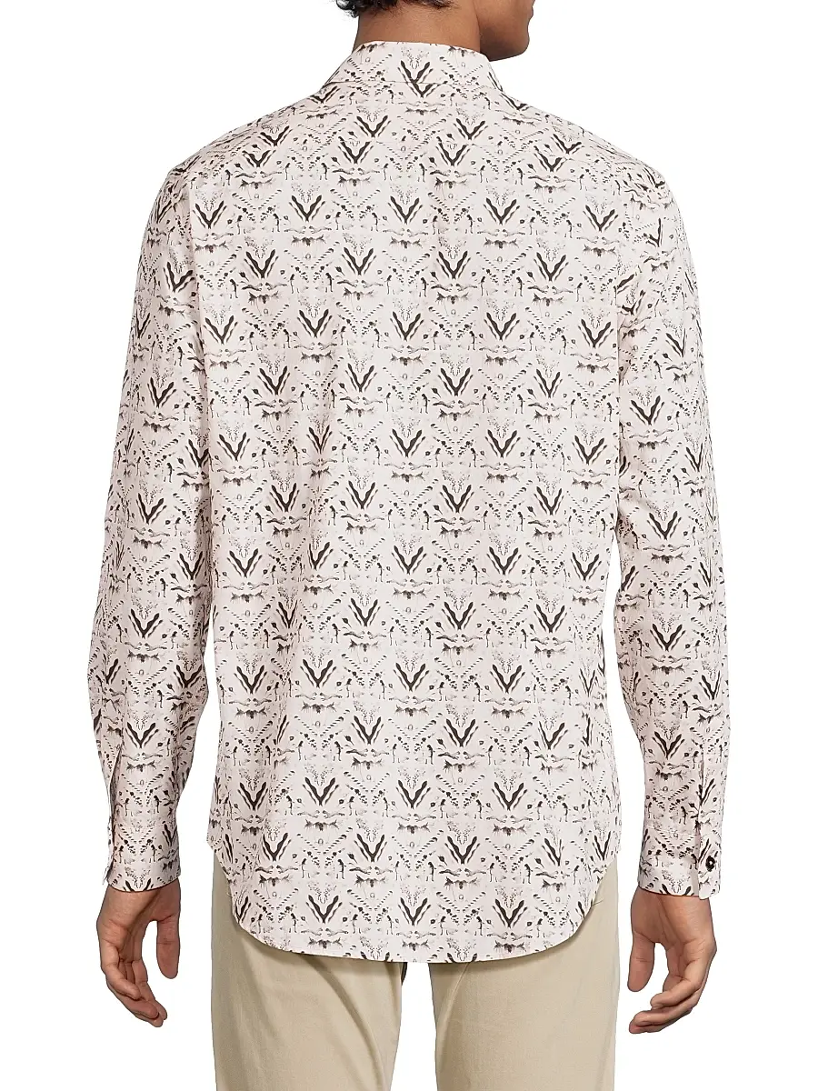 Paul Smith Men's Printed Regular Fit Shirt | Thumbnail 5 Paul Smith Men's Printed Regular Fit Shirt | Thumbnail 5