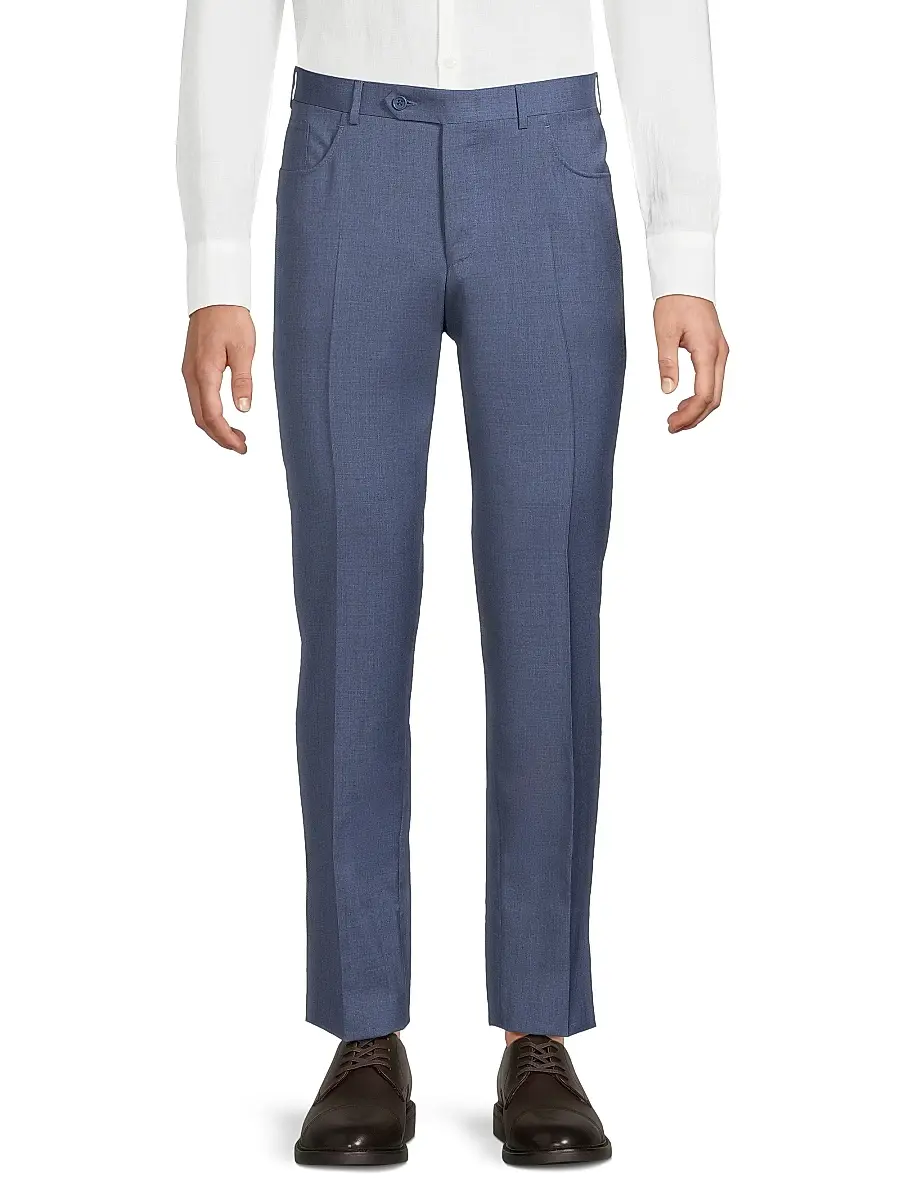 Canali Men's Classic Solid Dress Trousers | Thumbnail 3 Canali Men's Classic Solid Dress Trousers | Thumbnail 3