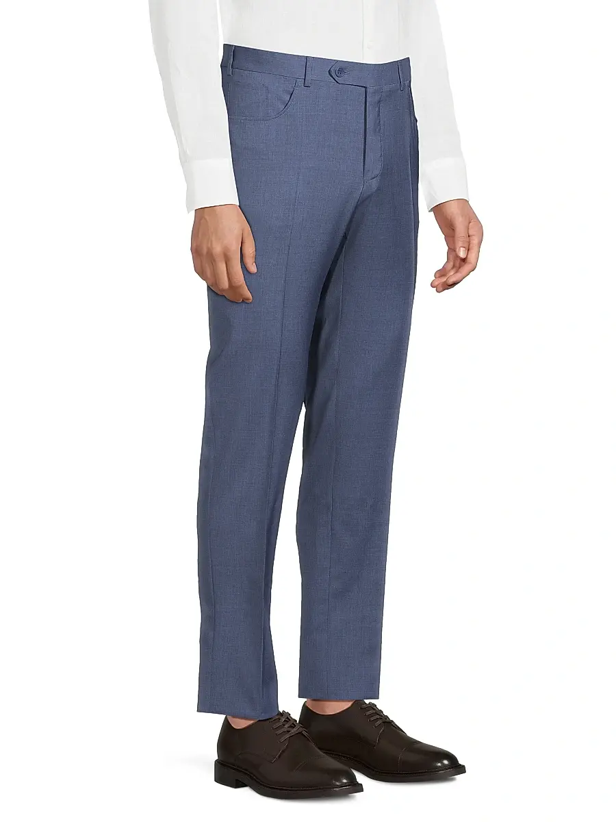 Canali Men's Classic Solid Dress Trousers | Thumbnail 4 Canali Men's Classic Solid Dress Trousers | Thumbnail 4