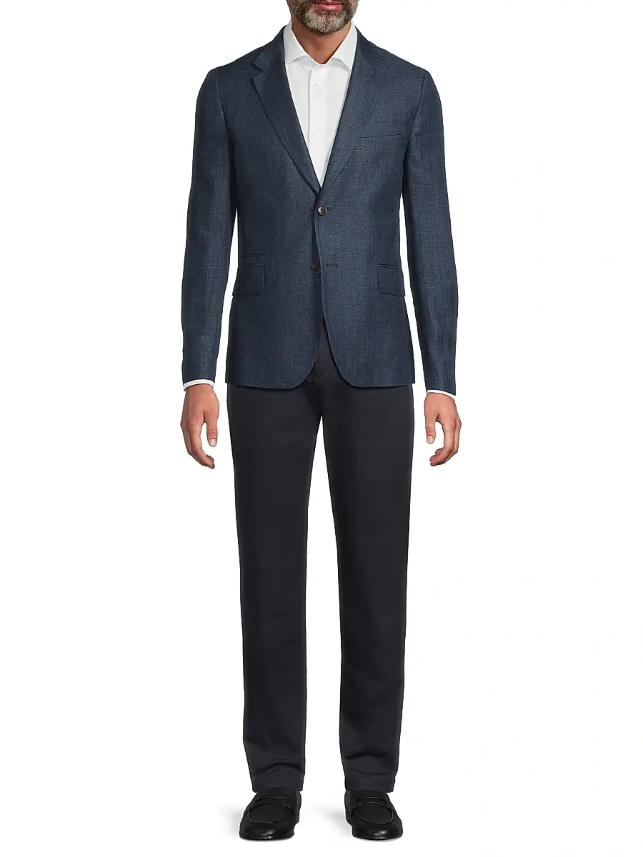 Paul Smith Men's Linen-Wool Two-Button Jacket | Thumbnail 2 Paul Smith Men's Linen-Wool Two-Button Jacket | Thumbnail 2
