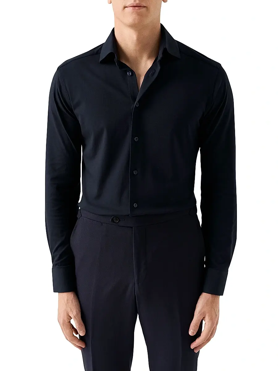Eton Men's Slim-Fit Solid 4Flex Shirt | Thumbnail 2
