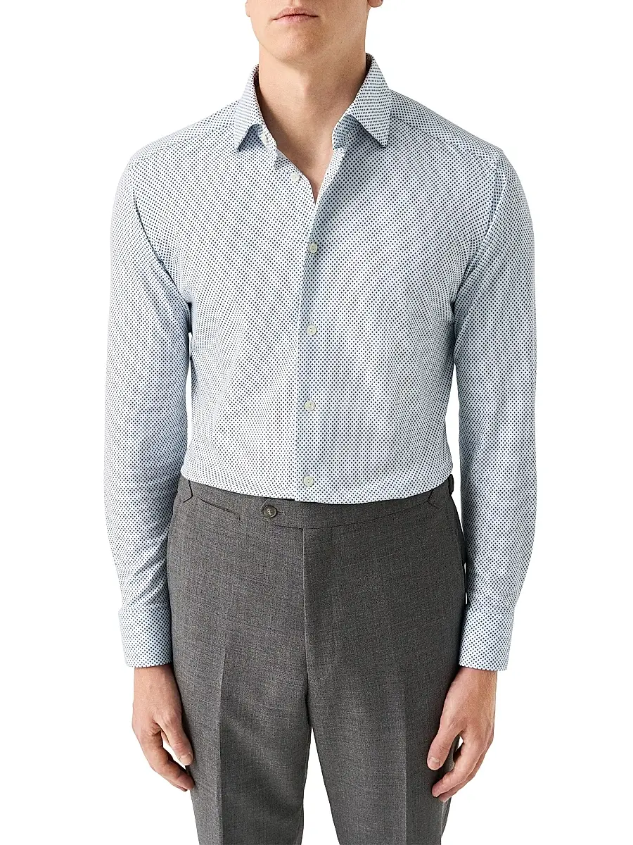 Eton Men's Slim-Fit Neat Medallion 4Flex Shirt | Thumbnail 3 Eton Men's Slim-Fit Neat Medallion 4Flex Shirt | Thumbnail 3