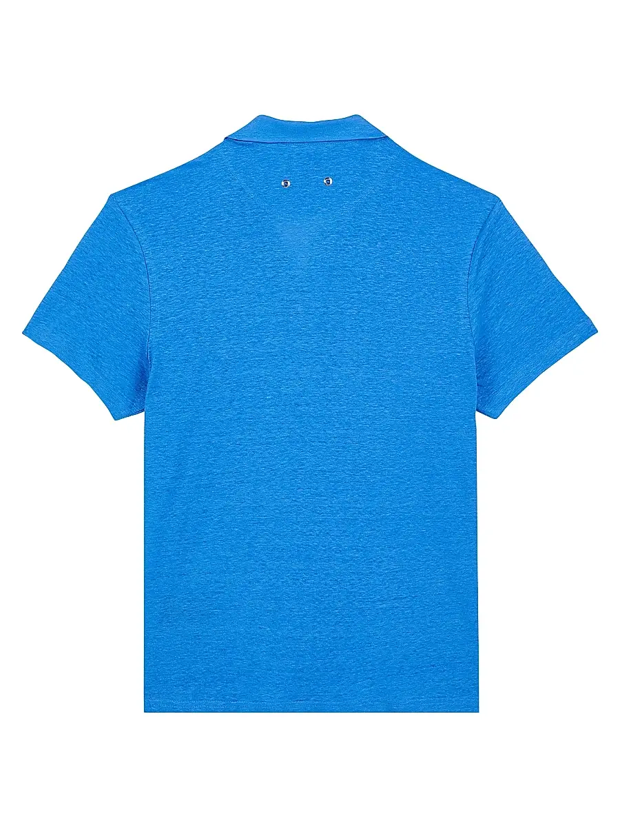 Vilebrequin Men's Pyramid Linen Polo Shirt | Thumbnail 4
