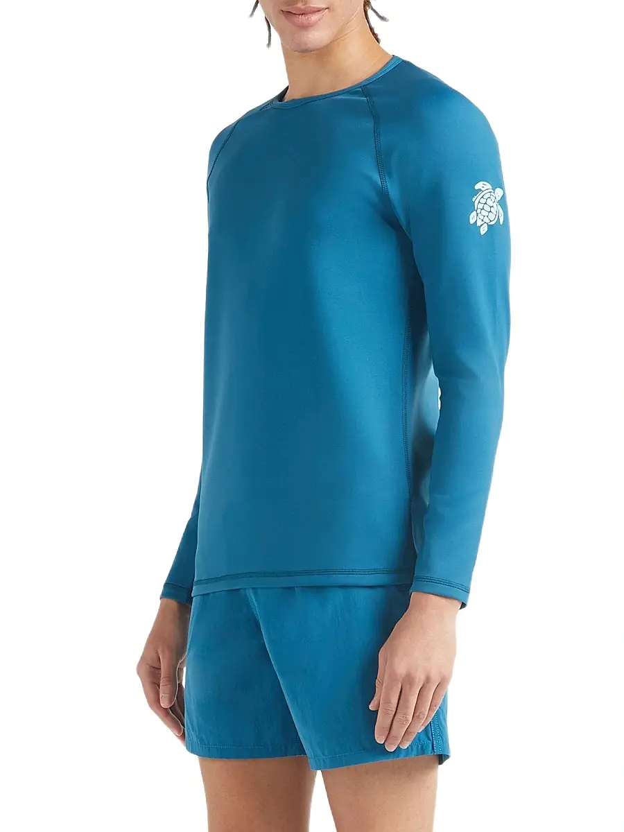 Vilebrequin Men's Turtle UPF Long-Sleeve Rashguard Top | Thumbnail 4 Vilebrequin Men's Turtle UPF Long-Sleeve Rashguard Top | Thumbnail 4