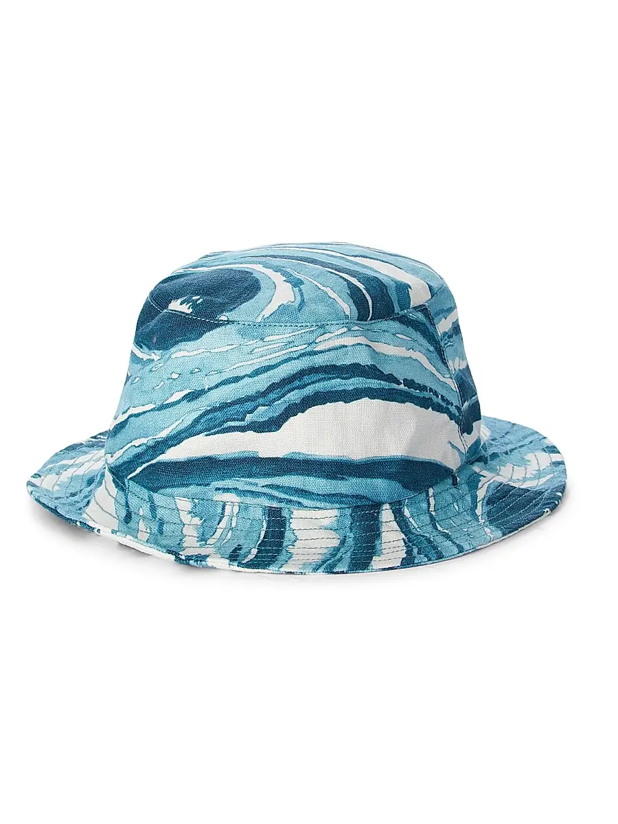 Vilebrequin Men's x Maison Kitsuné Boheme Wave Cotton Bucket Hat | Thumbnail 2 Vilebrequin Men's x Maison Kitsuné Boheme Wave Cotton Bucket Hat | Thumbnail 2