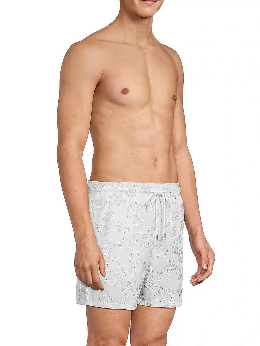 Vilebrequin Men's Metallic Jacquard Swim Shorts | Thumbnail 4