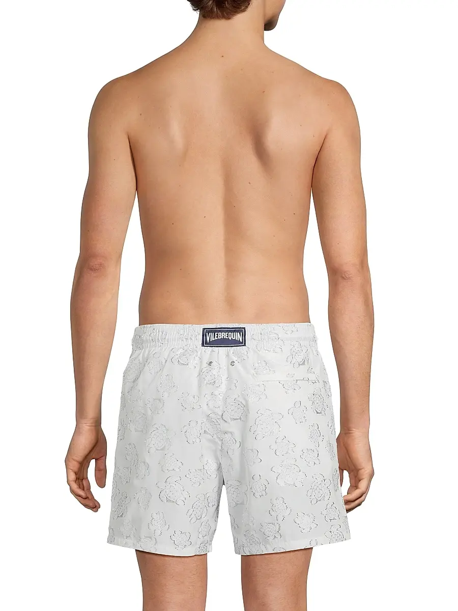 Vilebrequin Men's Metallic Jacquard Swim Shorts | Thumbnail 5