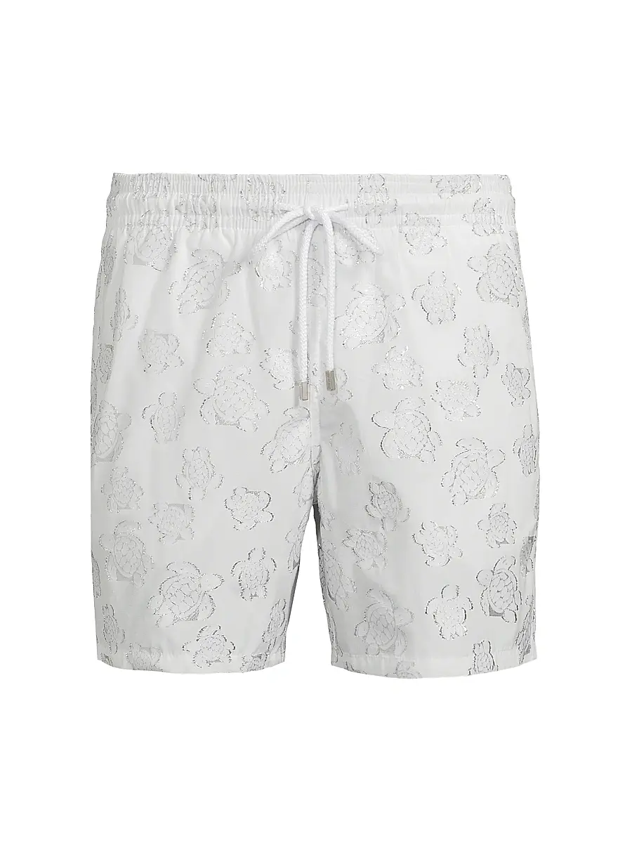 Vilebrequin Men's Metallic Jacquard Swim Shorts