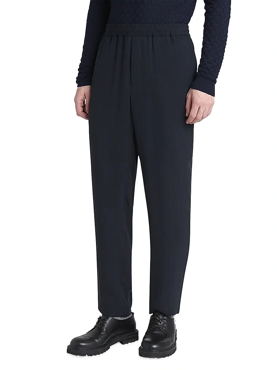 Giorgio Armani Men's Micro-Chevron Jogger Pants | Thumbnail 3 Giorgio Armani Men's Micro-Chevron Jogger Pants | Thumbnail 3