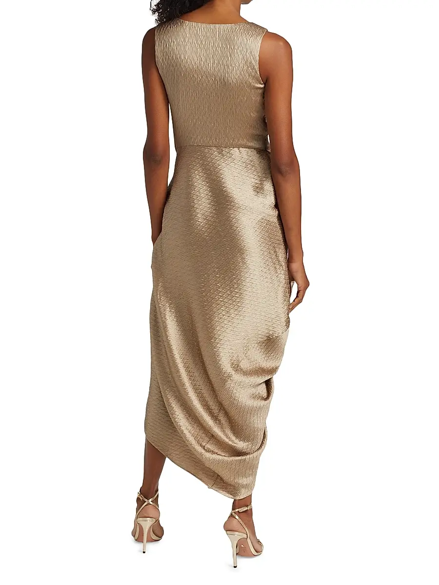 Giorgio Armani Women's Textured Draped Dress | Thumbnail 5 Giorgio Armani Women's Textured Draped Dress | Thumbnail 5