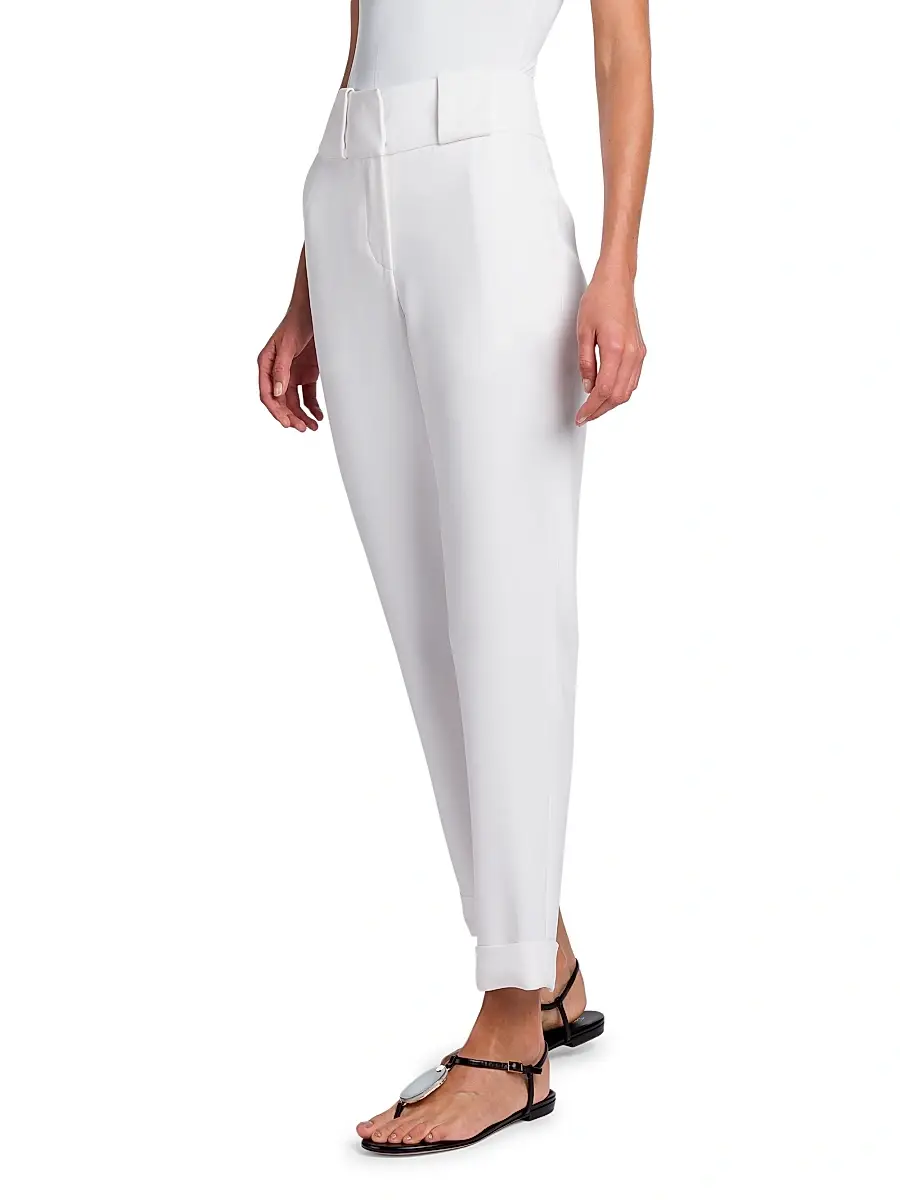 Giorgio Armani Women's Crepe Flat Front Trousers | Thumbnail 4 Giorgio Armani Women's Crepe Flat Front Trousers | Thumbnail 4