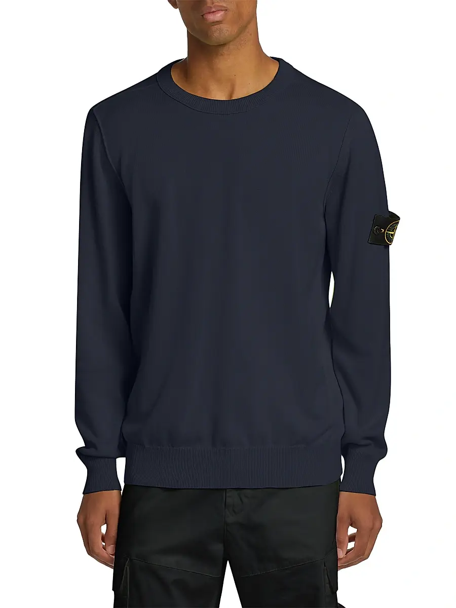 Stone Island Men's Crewneck Cotton Sweater | Thumbnail 3 Stone Island Men's Crewneck Cotton Sweater | Thumbnail 3