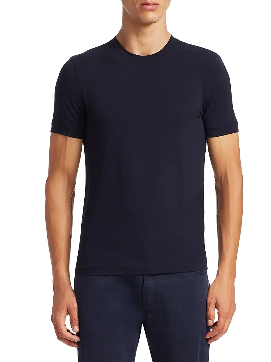 Giorgio Armani Men's Basic Crewneck Tee | Thumbnail 3 Giorgio Armani Men's Basic Crewneck Tee | Thumbnail 3