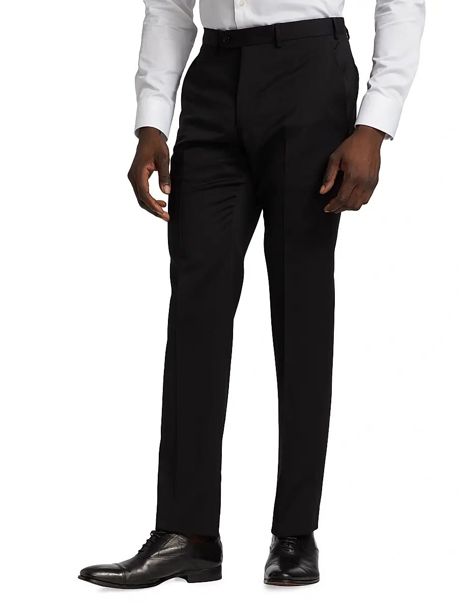 Emporio Armani Men's Classic Wool Trousers | Thumbnail 4 Emporio Armani Men's Classic Wool Trousers | Thumbnail 4