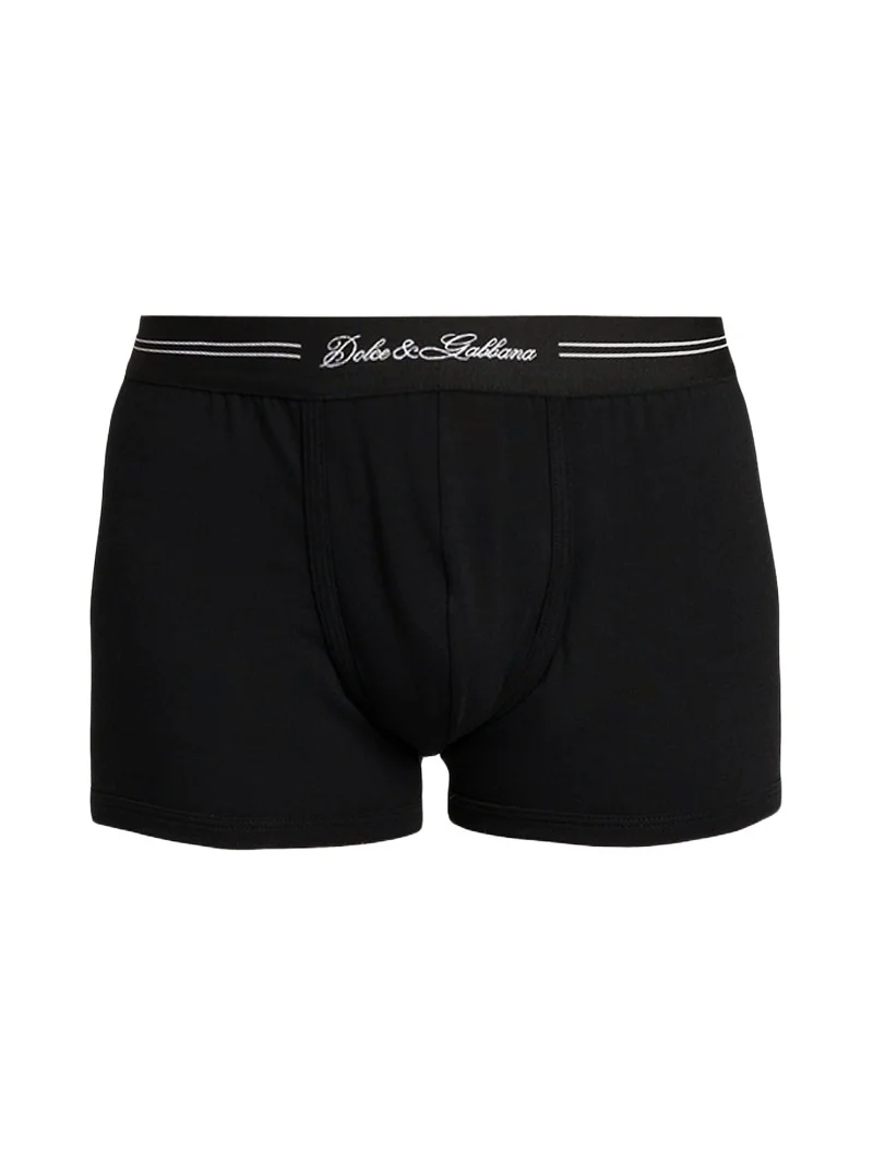 Dolce & Gabbana Men's Logo Cotton-Blend Boxer Briefs