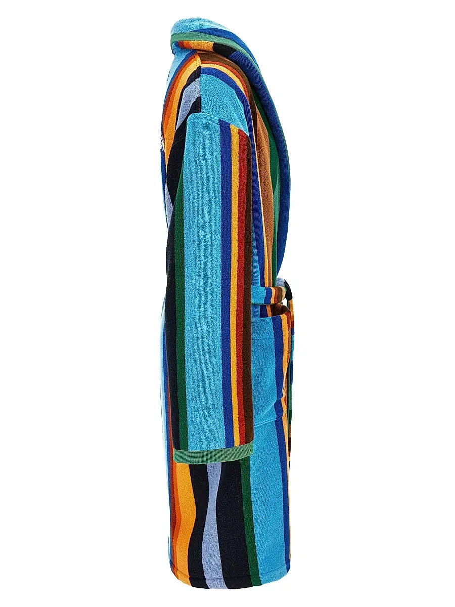 Versace Men's Medusa Jacquard Striped Terry Robe | Thumbnail 3 Versace Men's Medusa Jacquard Striped Terry Robe | Thumbnail 3
