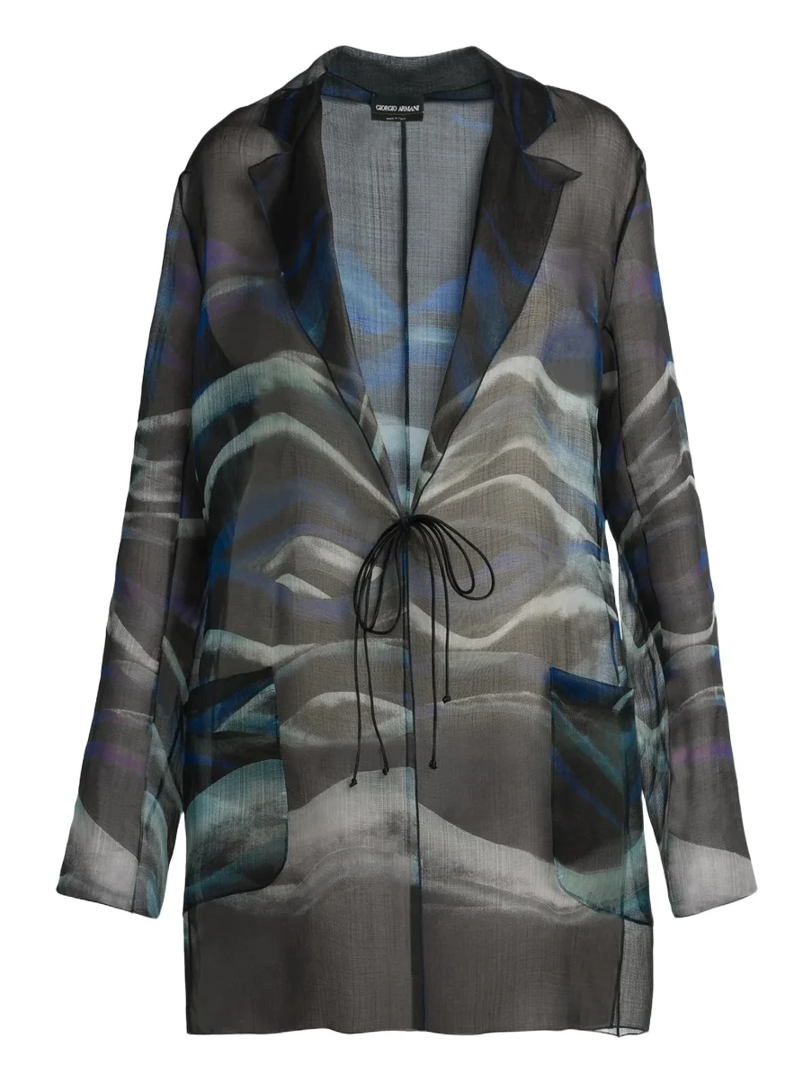 Women's Tie-Front Silk Jacket