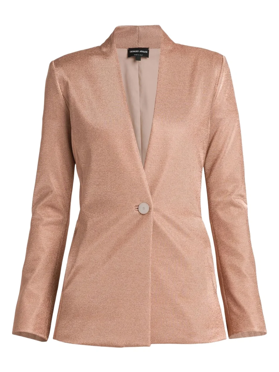 Women's Metallic Bonded Jersey Blazer Women's Metallic Bonded Jersey Blazer
