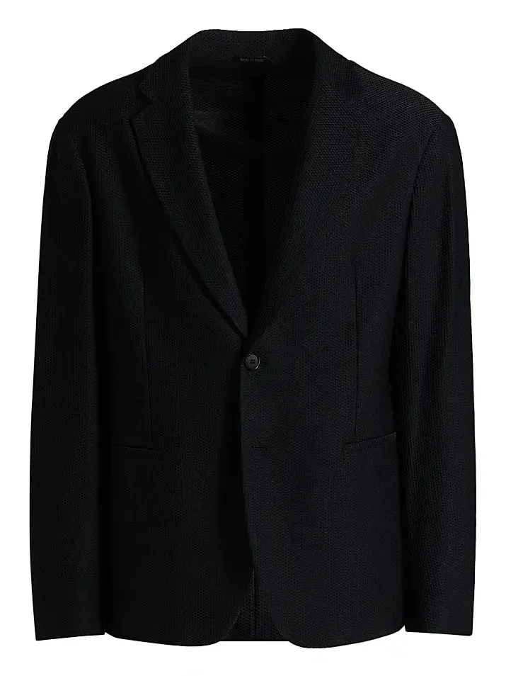 Men's Single-Breasted Stretch-Nylon Jacket Men's Single-Breasted Stretch-Nylon Jacket