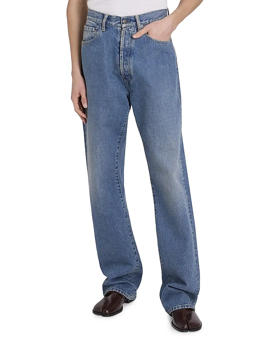 Maison Margiela Men's Denim Five-Pocket Straight-Leg Jeans | Thumbnail 3 Maison Margiela Men's Denim Five-Pocket Straight-Leg Jeans | Thumbnail 3