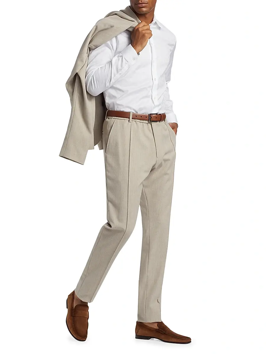 Emporio Armani Men's Tonal Cotton Shirt | Thumbnail 2 Emporio Armani Men's Tonal Cotton Shirt | Thumbnail 2