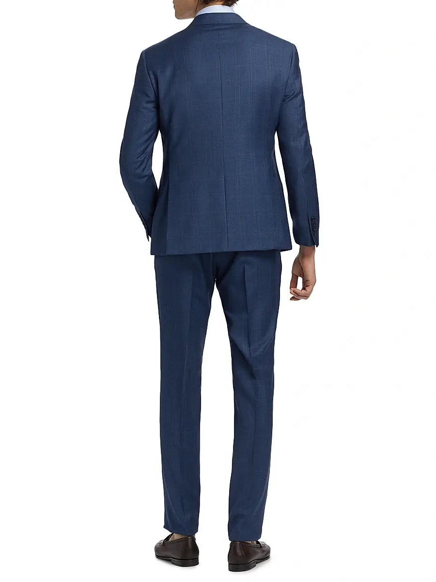 Emporio Armani Men's Glen Check Virgin Wool Single-Breasted Suit | Thumbnail 5 Emporio Armani Men's Glen Check Virgin Wool Single-Breasted Suit | Thumbnail 5