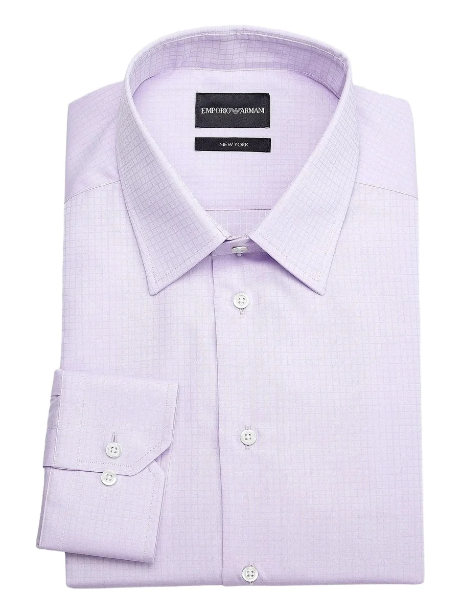 Men's Box Plaid Cotton Dress Shirt Men's Box Plaid Cotton Dress Shirt