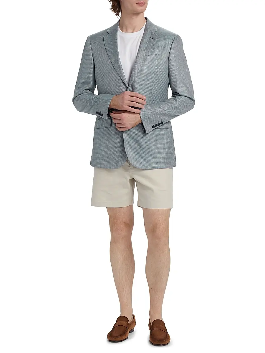 Emporio Armani Men's Textured Single-Breasted Jacket | Thumbnail 2 Emporio Armani Men's Textured Single-Breasted Jacket | Thumbnail 2