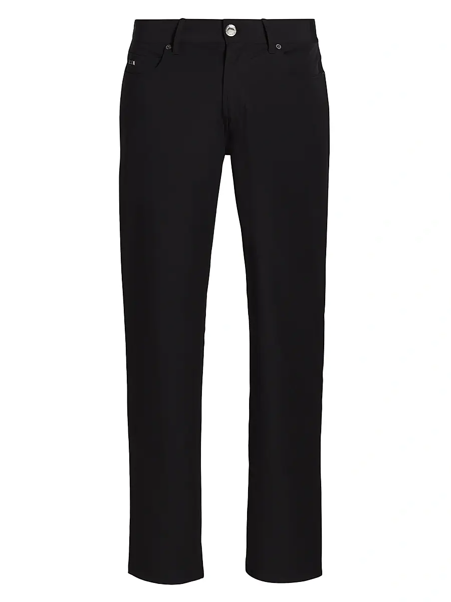 Emporio Armani Men's Techno 5-Pocket Pants - Black | Image 1 Emporio Armani Men's Techno 5-Pocket Pants - Black | Image 1
