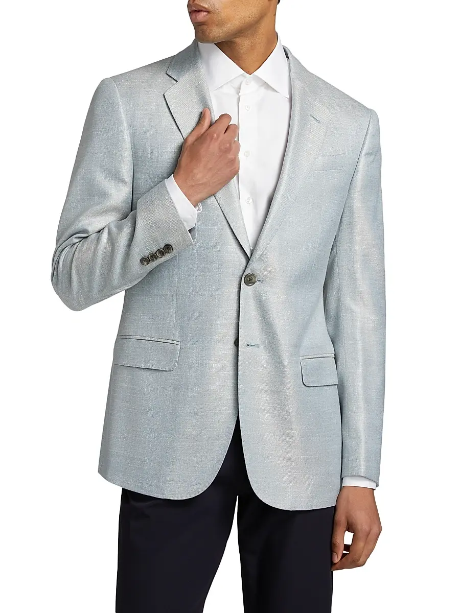 Emporio Armani Men's Bamboo Notch Lapel Jacket | Thumbnail 3 Emporio Armani Men's Bamboo Notch Lapel Jacket | Thumbnail 3