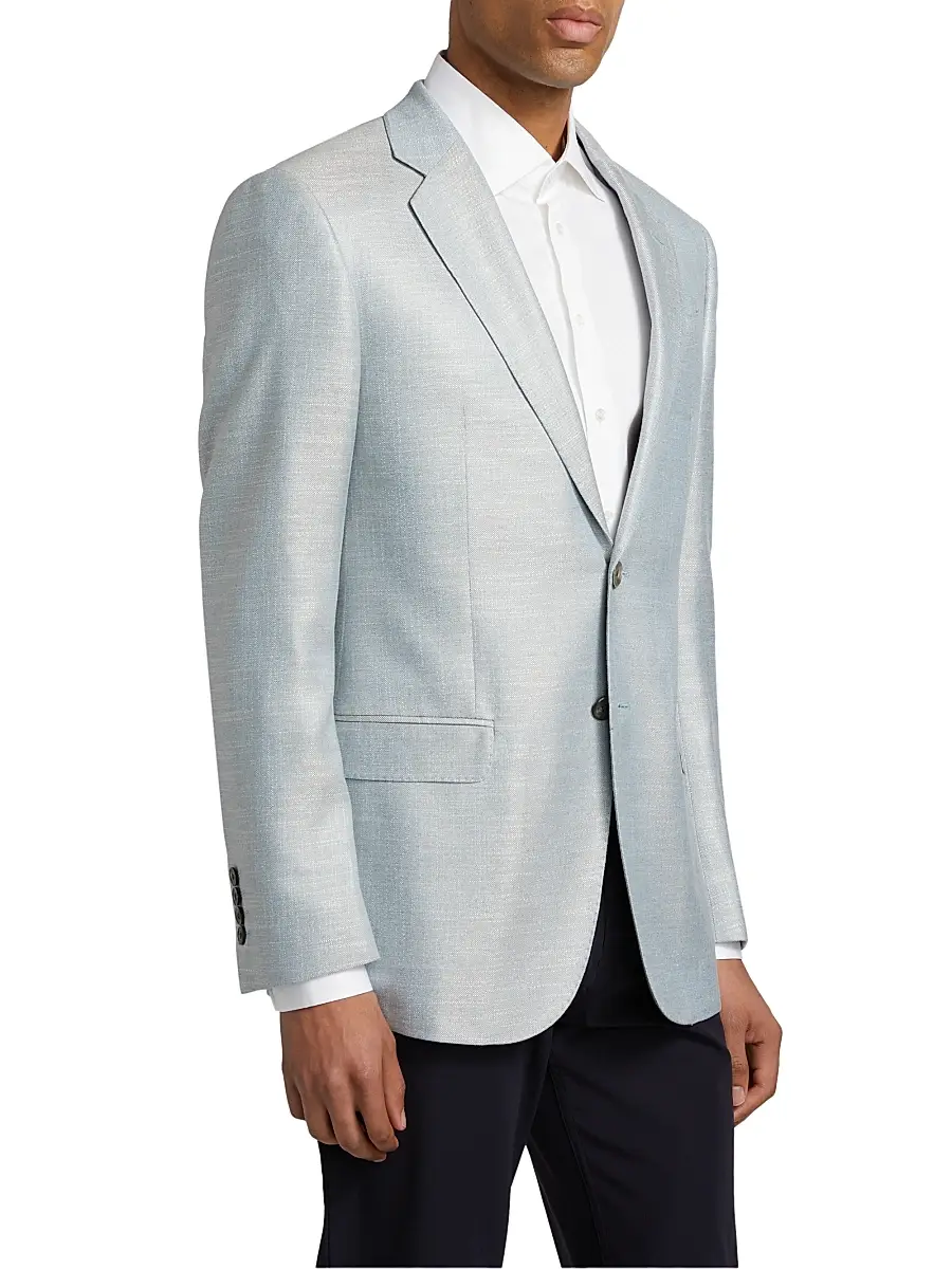 Emporio Armani Men's Bamboo Notch Lapel Jacket | Thumbnail 4 Emporio Armani Men's Bamboo Notch Lapel Jacket | Thumbnail 4