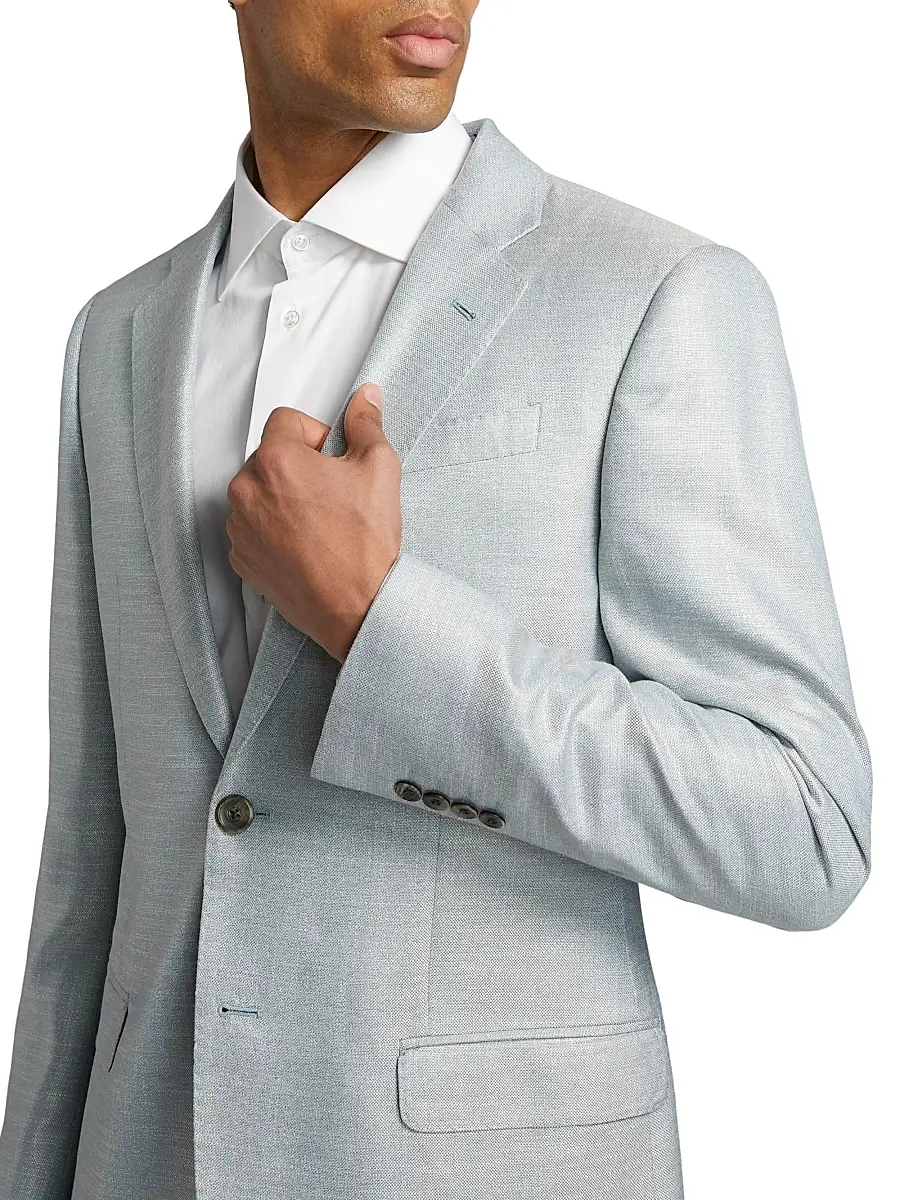 Emporio Armani Men's Bamboo Notch Lapel Jacket | Thumbnail 6 Emporio Armani Men's Bamboo Notch Lapel Jacket | Thumbnail 6