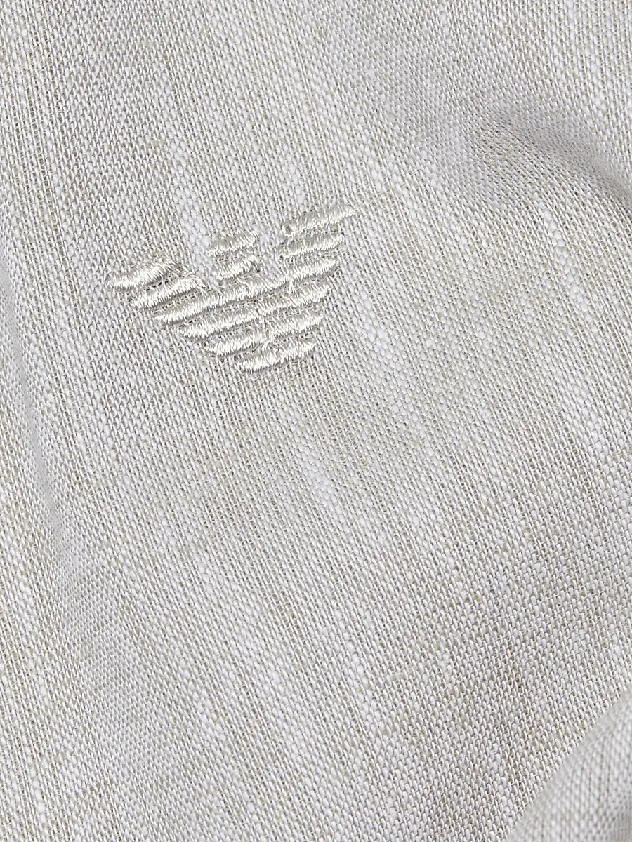 Emporio Armani Men's Linen-Cotton Button-Front Shirt | Thumbnail 7 Emporio Armani Men's Linen-Cotton Button-Front Shirt | Thumbnail 7