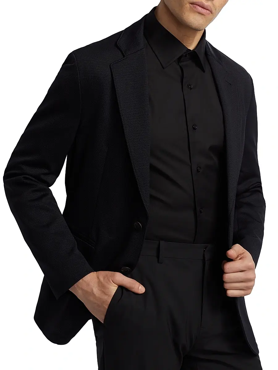 Emporio Armani Men's Rice Stitch Sport Jacket | Thumbnail 6 Emporio Armani Men's Rice Stitch Sport Jacket | Thumbnail 6