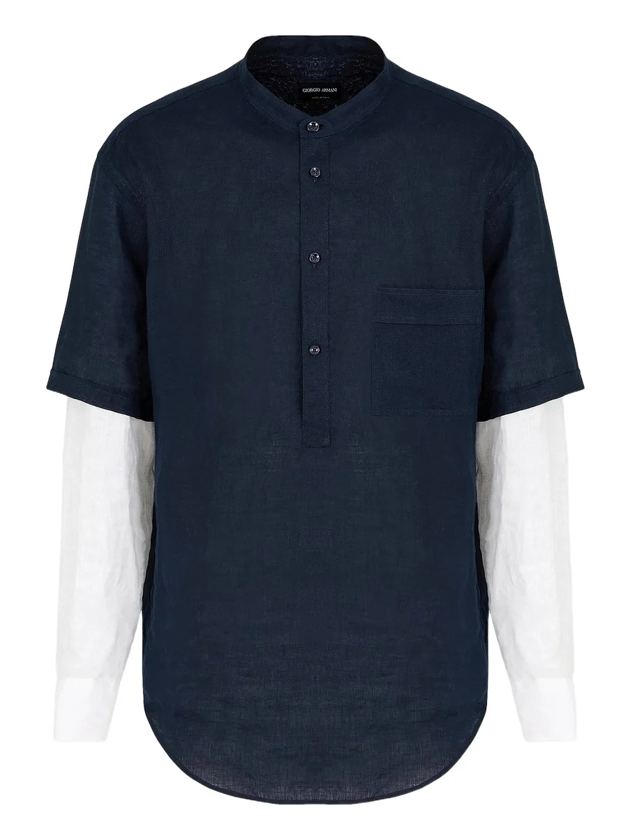 Giorgio Armani Men's Layered Linen Shirt
