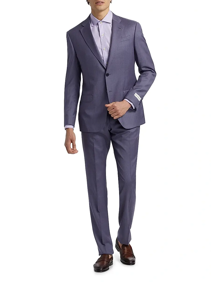 Emporio Armani Men's Virgin Wool Single-Breasted Suit | Thumbnail 2