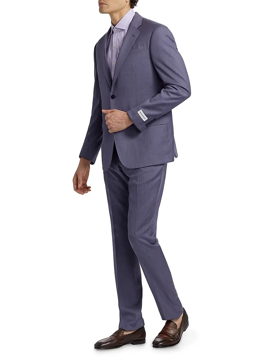 Emporio Armani Men's Virgin Wool Single-Breasted Suit | Thumbnail 3