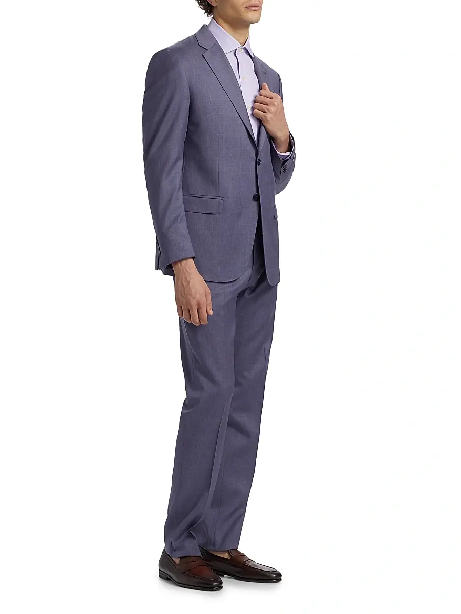 Emporio Armani Men's Virgin Wool Single-Breasted Suit | Thumbnail 4