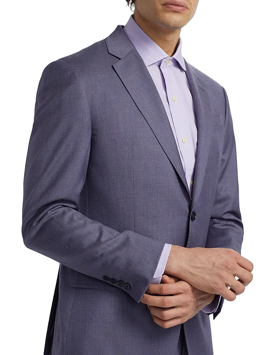 Emporio Armani Men's Virgin Wool Single-Breasted Suit | Thumbnail 6