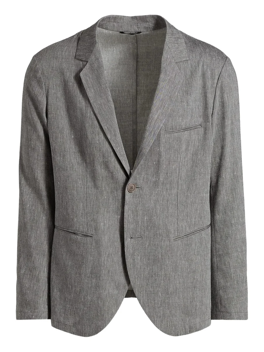 Giorgio Armani Men's Notch Lapel Linen-Wool Blazer