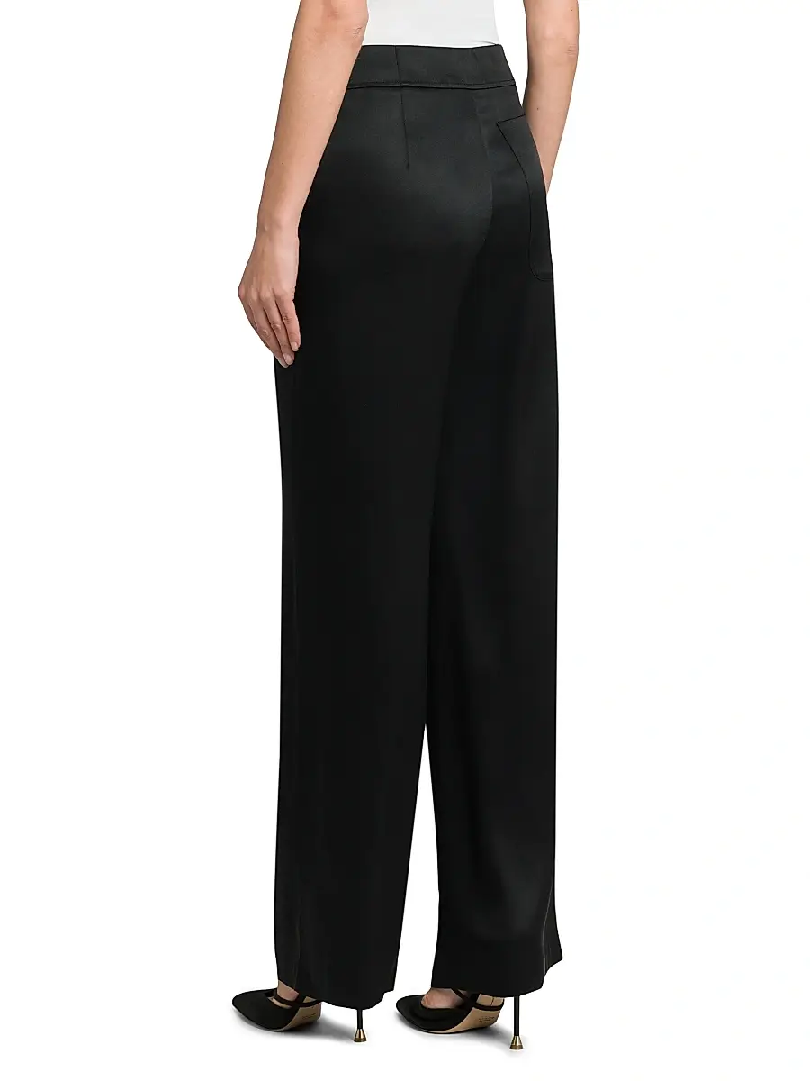 Giorgio Armani Women's Silk Straight-Leg Pants | Thumbnail 5 Giorgio Armani Women's Silk Straight-Leg Pants | Thumbnail 5