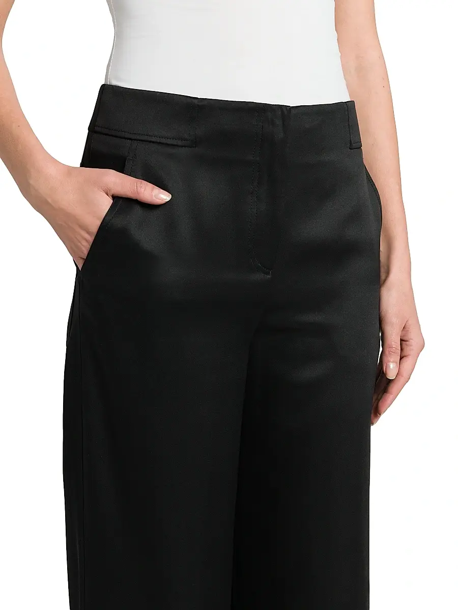 Giorgio Armani Women's Silk Straight-Leg Pants | Thumbnail 6 Giorgio Armani Women's Silk Straight-Leg Pants | Thumbnail 6