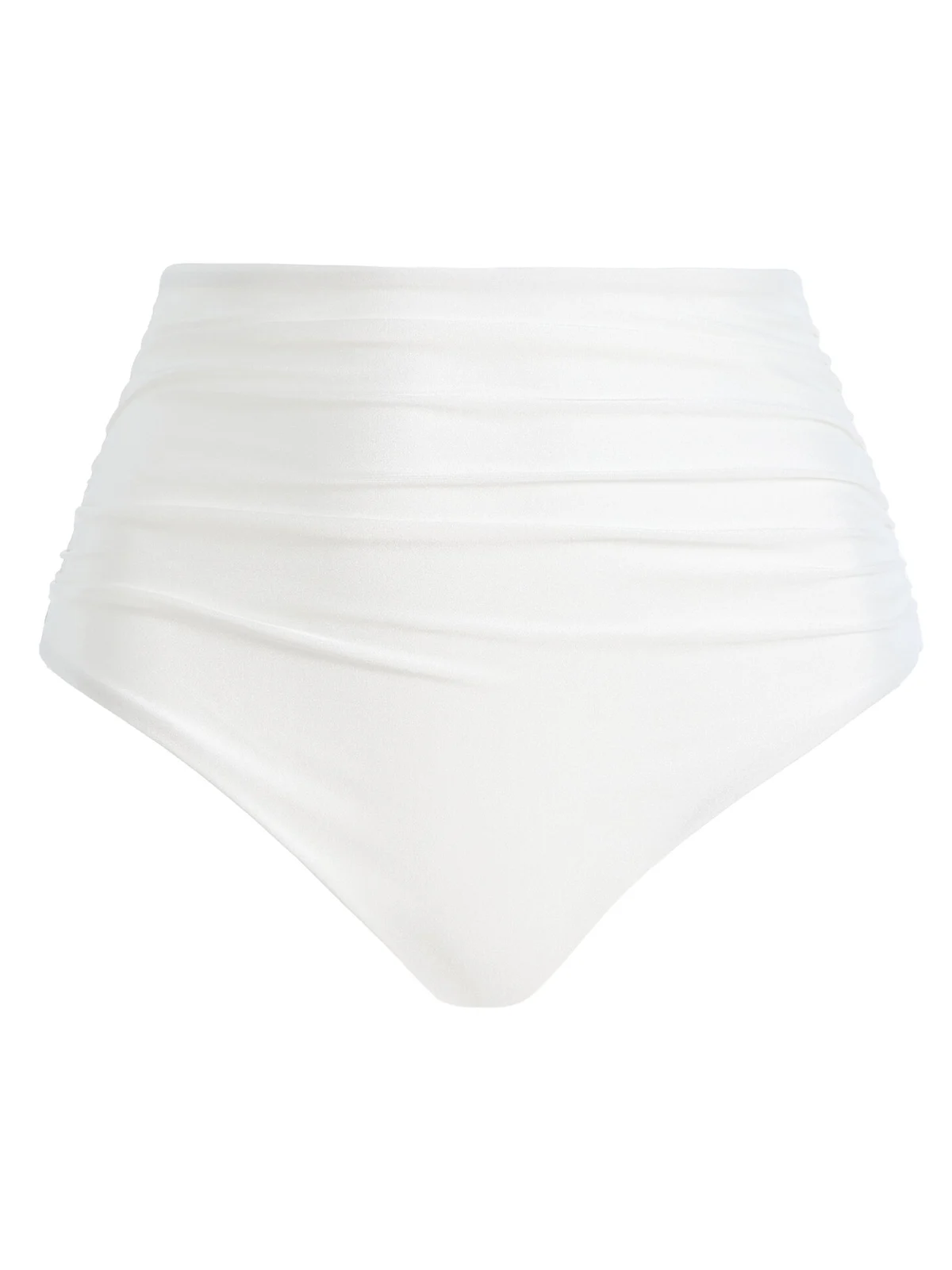 Simkhai Teya High-Rise Ruched Bikini Bottoms
